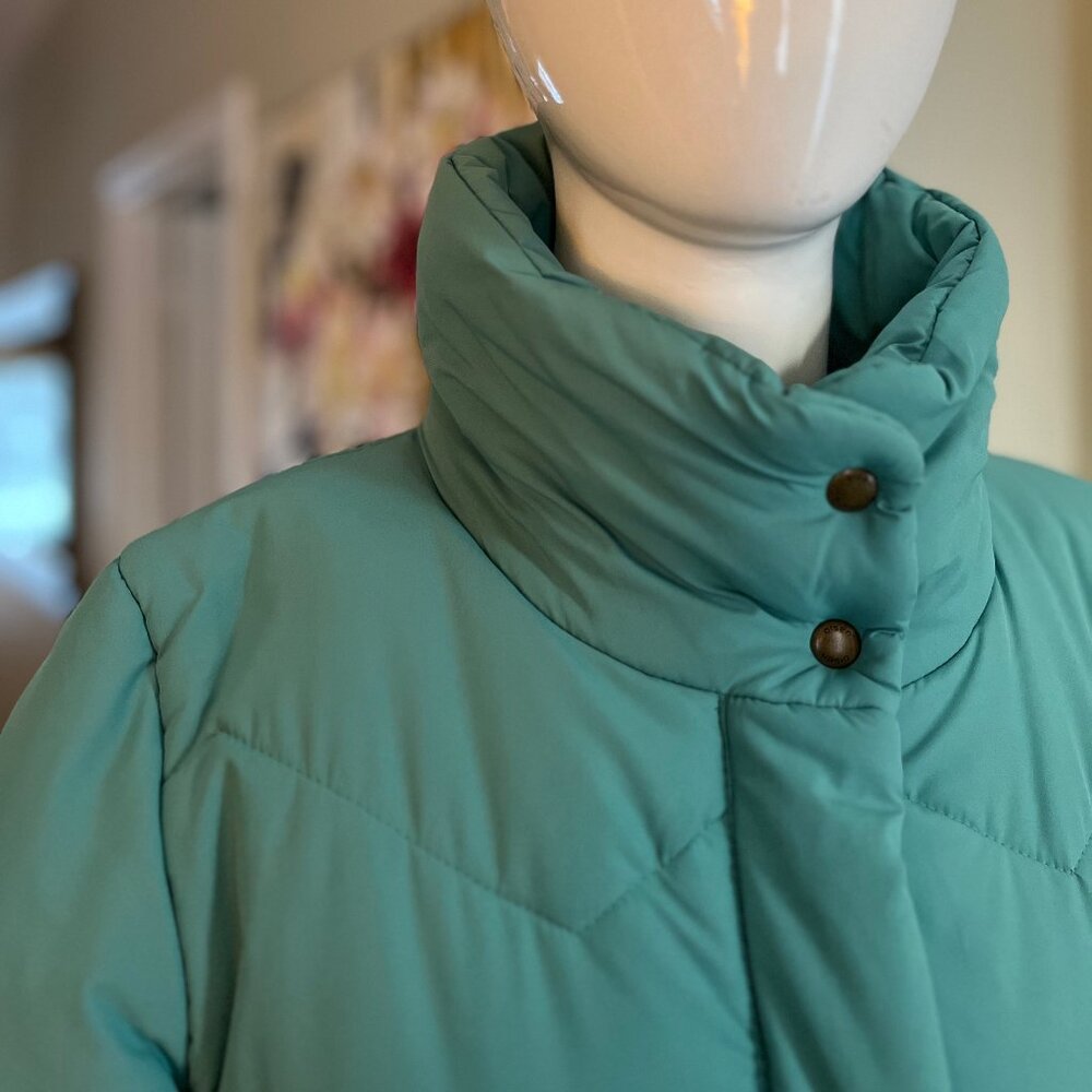 Olsen Europe Funnel Neck Faux Down Winter Coat - Size M